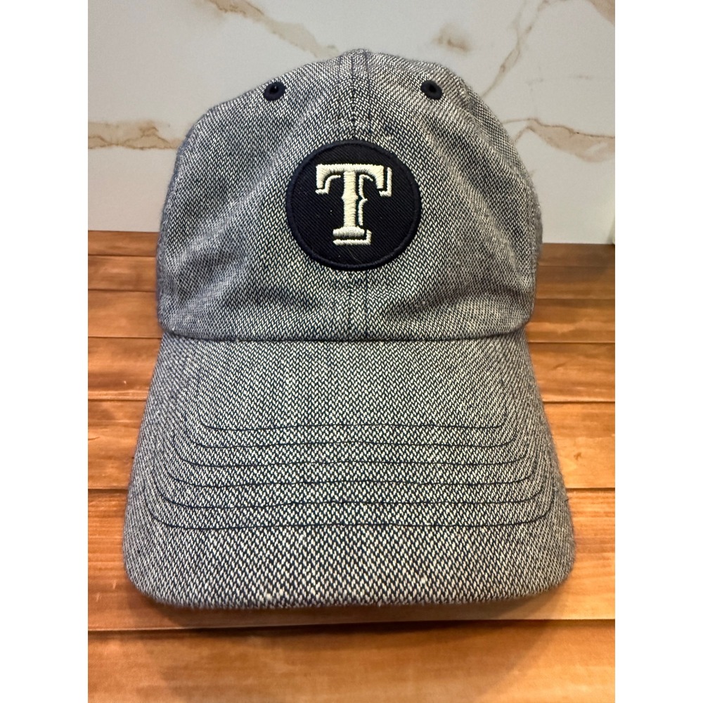 47 Brand Texas Rangers MLB Baseball Cap Blue Herringbone Adjustable Hat OSFA